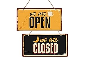 WhatSign Double-Sided Outdoor Open Sign