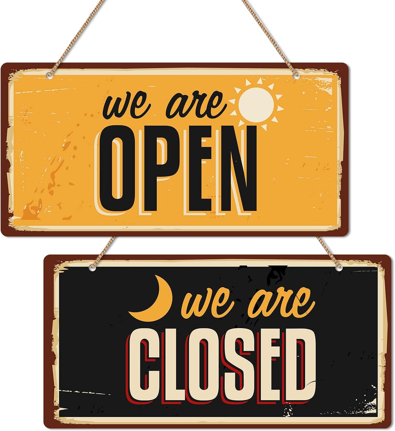WhatSign Open Closed Signs for Business Double Sided