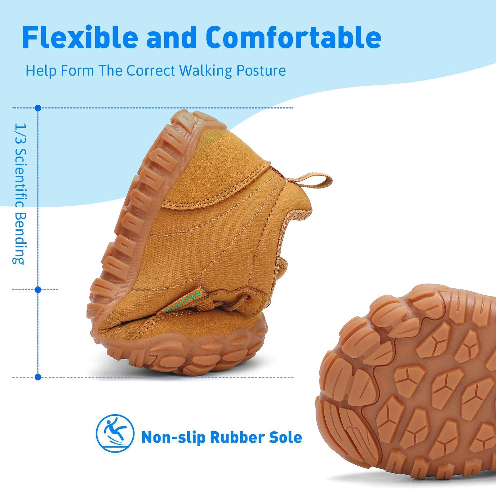 SAGUARO Bambini Scarpe a Piedi Nudi Scarpe da Trail Running Barefoot Minimaliste Sneakers Leggere Respirabile Gr.26-36