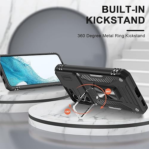 Miniatura 5 de AUPAI Funda para Galaxy S22 con cubierta para cámara, grado militar, a prueba de golpes, resistente, para Samsung S22, funda protectora de prueba de