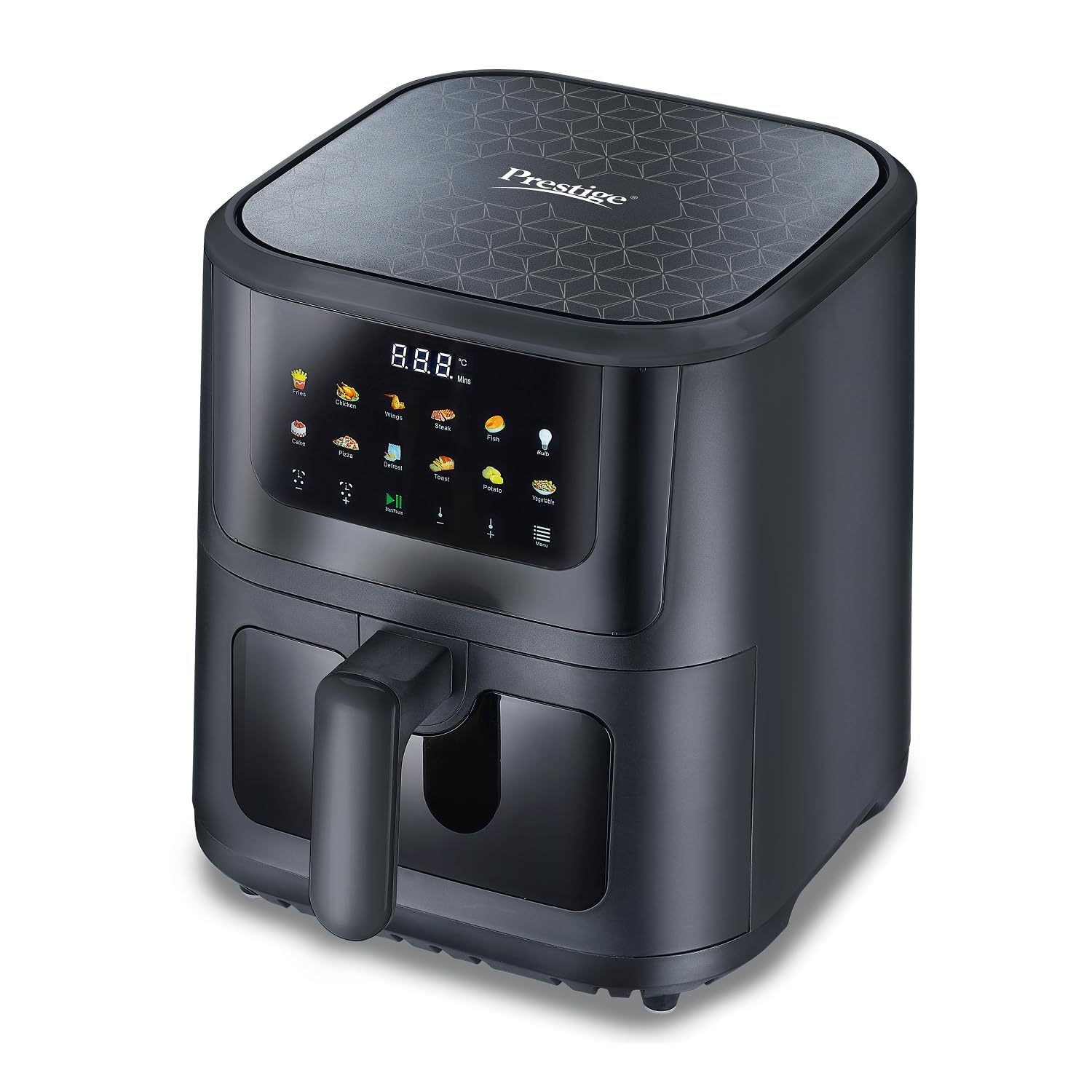 Prestige Crystachef 5.5L 1350W Air Fryer Black |11 Preset Menu Option|See Through Window|Safety Interlocking|Specially Designed Frying Basket| Upto 80% Less Oil|1 Year Warranty-image-18