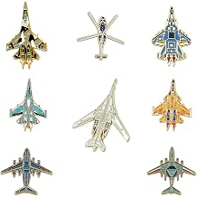 8 Style Plane Enamel Brooch Pin Airshow Space Shuttle Model Badge for Boy Man Backpack Clothes Decoration Presents Hats Decorations
