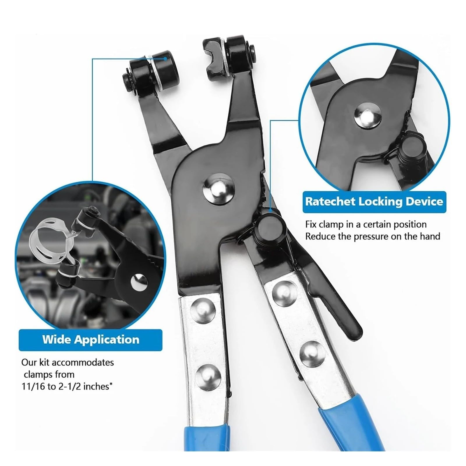 Pinza Per Fascette Set di pinze for fascette stringitubo da 9 pezzi