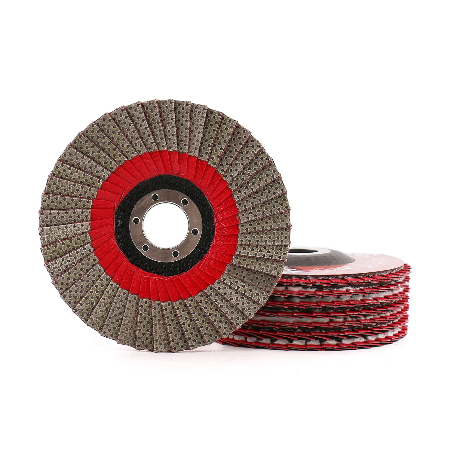 12,7 cm 4 Stück 60/100/200/400 Körnung Schleifscheiben Fächerschleifscheibe für Winkelschleifer Diamantschleifpad