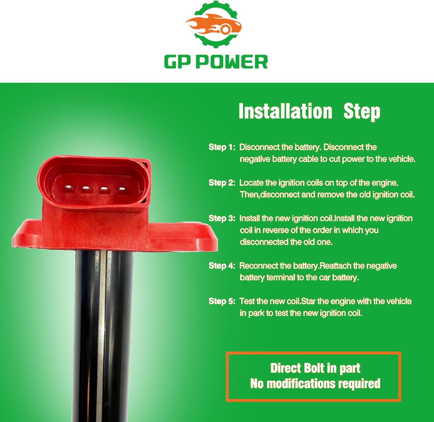 Performance Ignition Coil Packs Set Of 4 Compatible With Audi A4 A6 A8 RS6 S6 S8 TT VW Passat Beetle GOLF SHARAN 1.8 1.8T L4 4.2 4.2T V8 Replacement For UF274 06B905115E