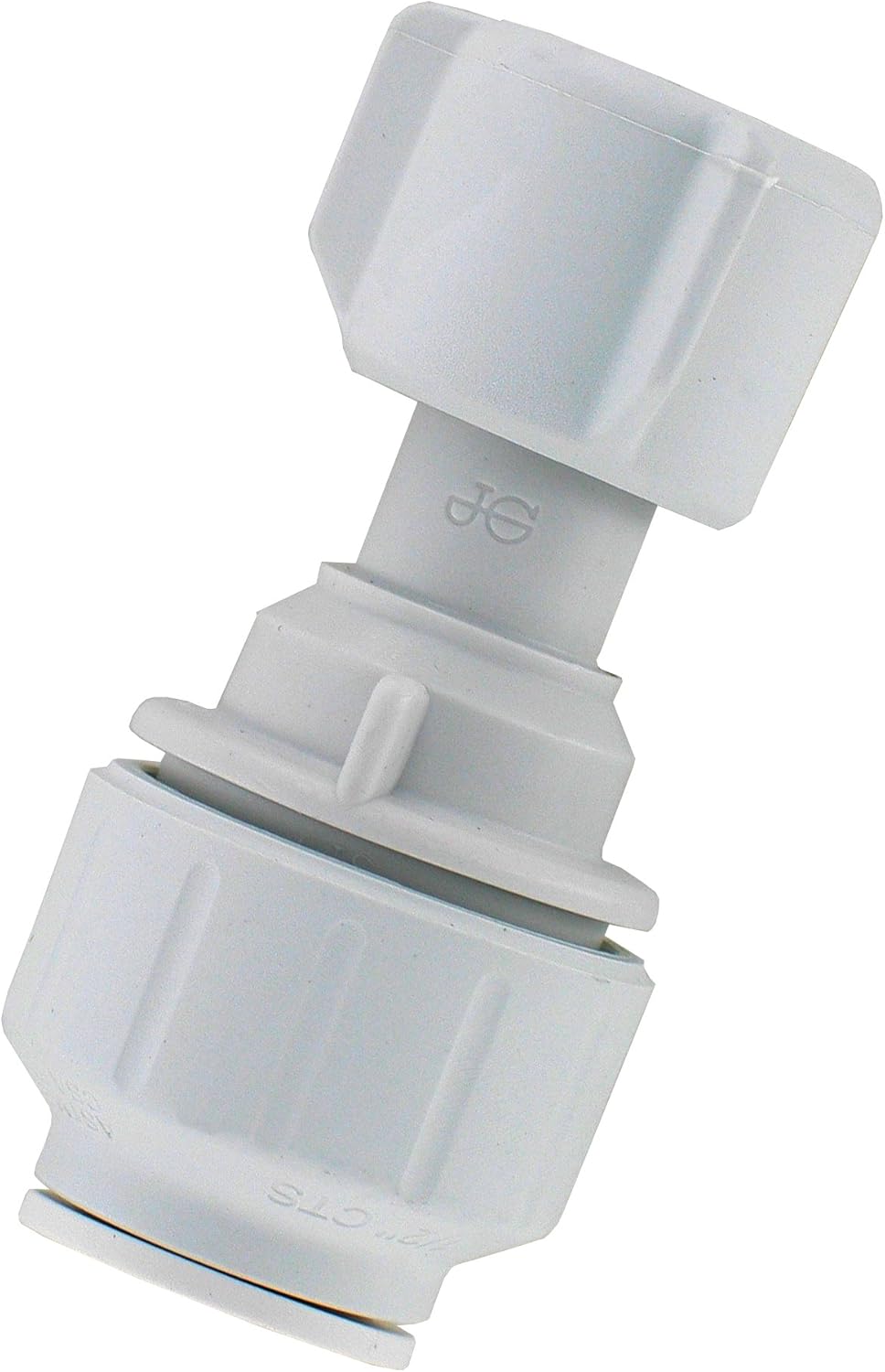John Guest Speedfit 1/2 Inch CTS x 1/2 Inch NPS Female Swivel Connector, Push to Connect Plastic Plumbing Fitting, White, PEISTC2034P
