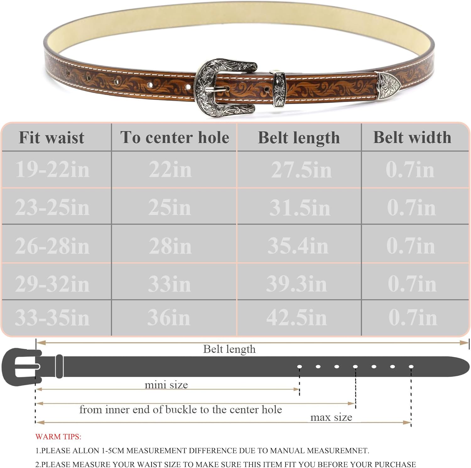 Western Fashion Cowgirl Cowboy belts for Girls Women Boys Jeans Pants Dresses - Image 4