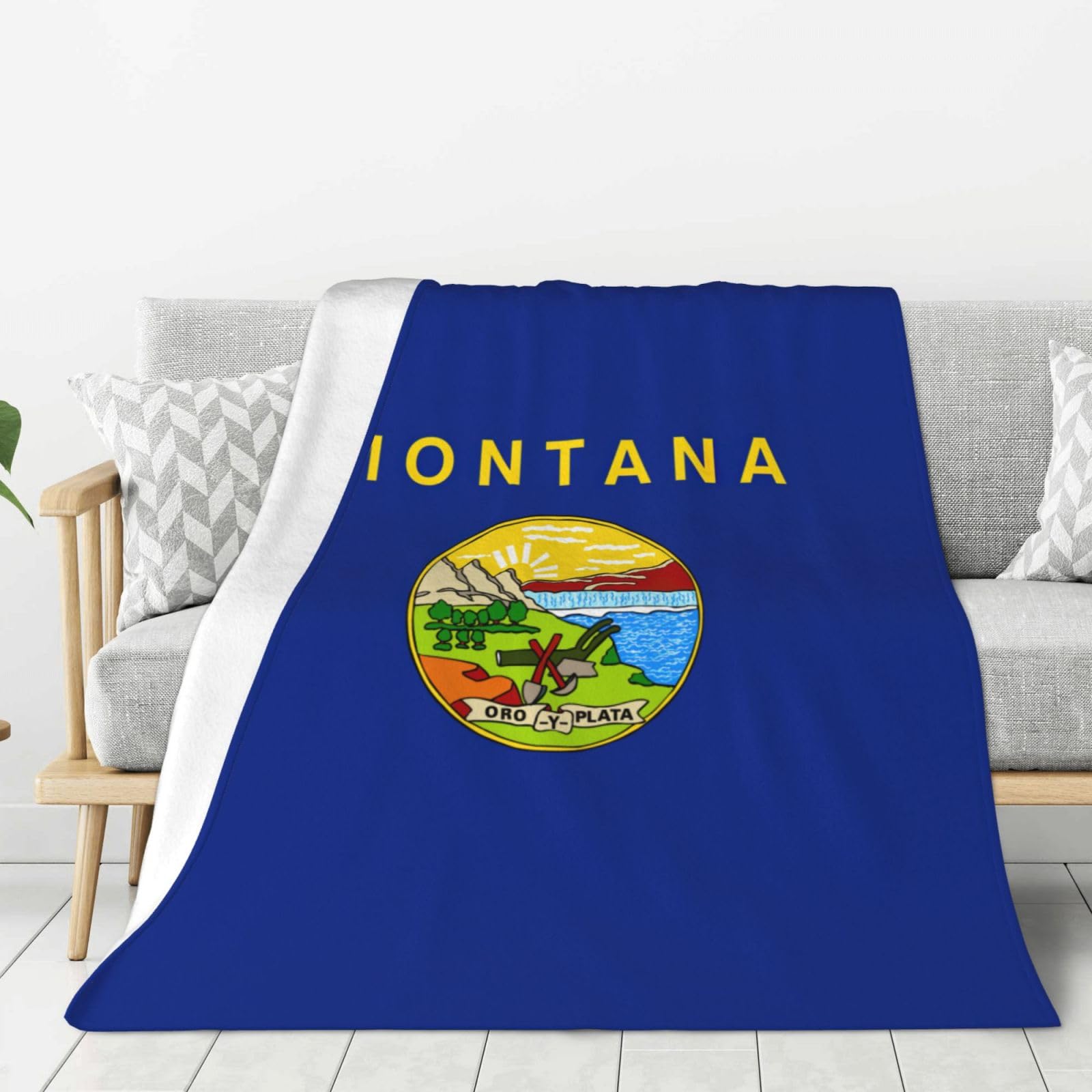 Plaid drapeau Montana pour canapé et lit la couverture idéale en camping