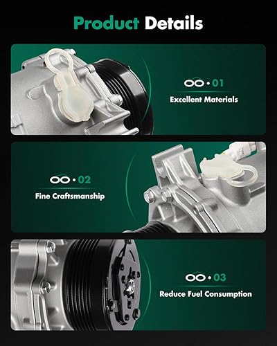 Miniatura 1348 de SCITOO CO 10739C - Compresor de CA compatible con Honda Element 2.4L 2003 2004 2005 2006 2007 2008 2009 2010 2011