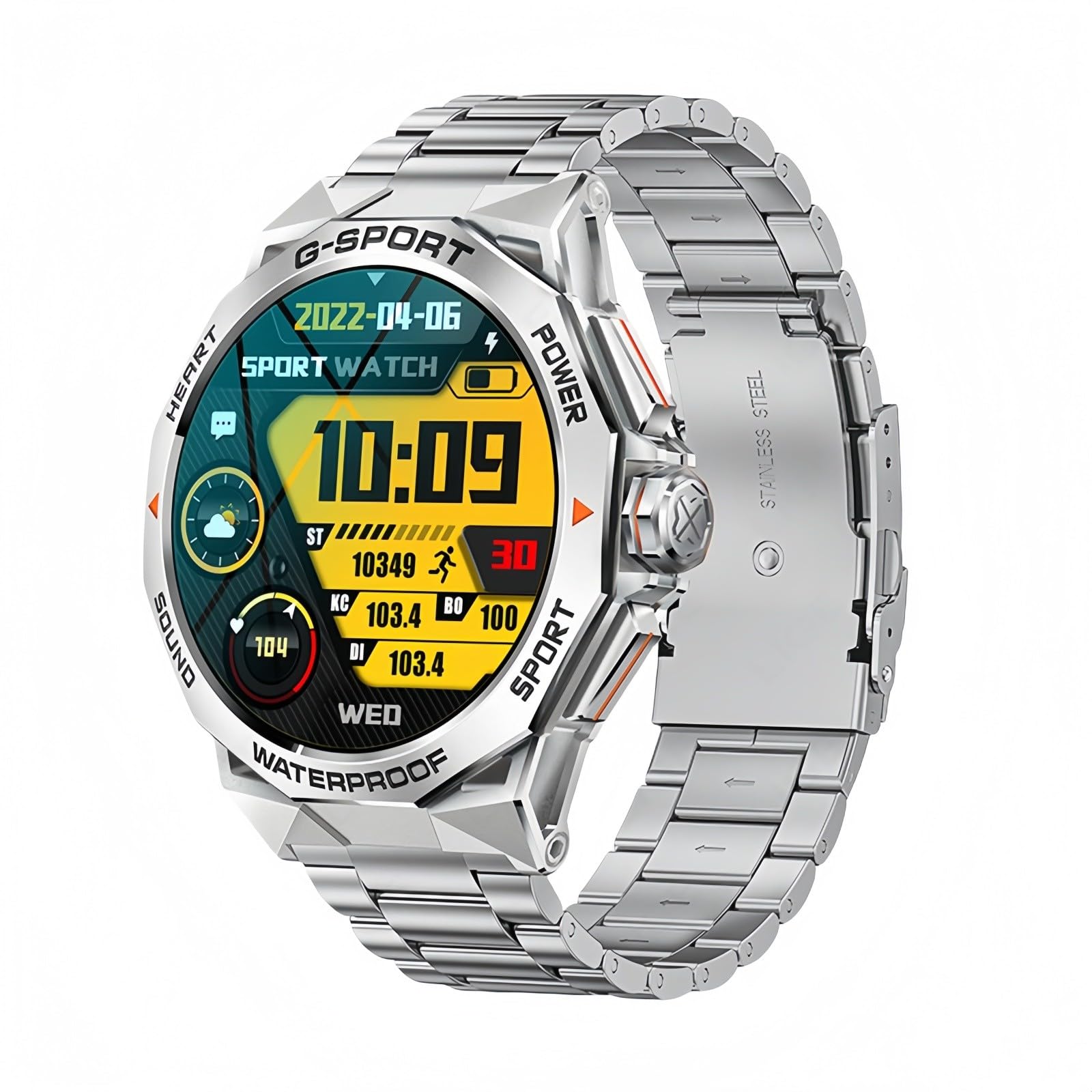 Orologio Sportivo Da Uomo Multifunzione, Impermeabile, Con Chiamata Bluetooth E Sveglia 1.43" Orologi Modalità Sportive Pressione Sanguigna Sonno Contapassi Impermeabile IP68