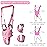 IULONEE Baby Walking Harness Breathable Handheld Kids Toddler Helper Assistant Adjustable Infant Walker Help Baby Walk Stand Up Child Learning Belt for 8-24 Month Old Babies Activity (Pink)