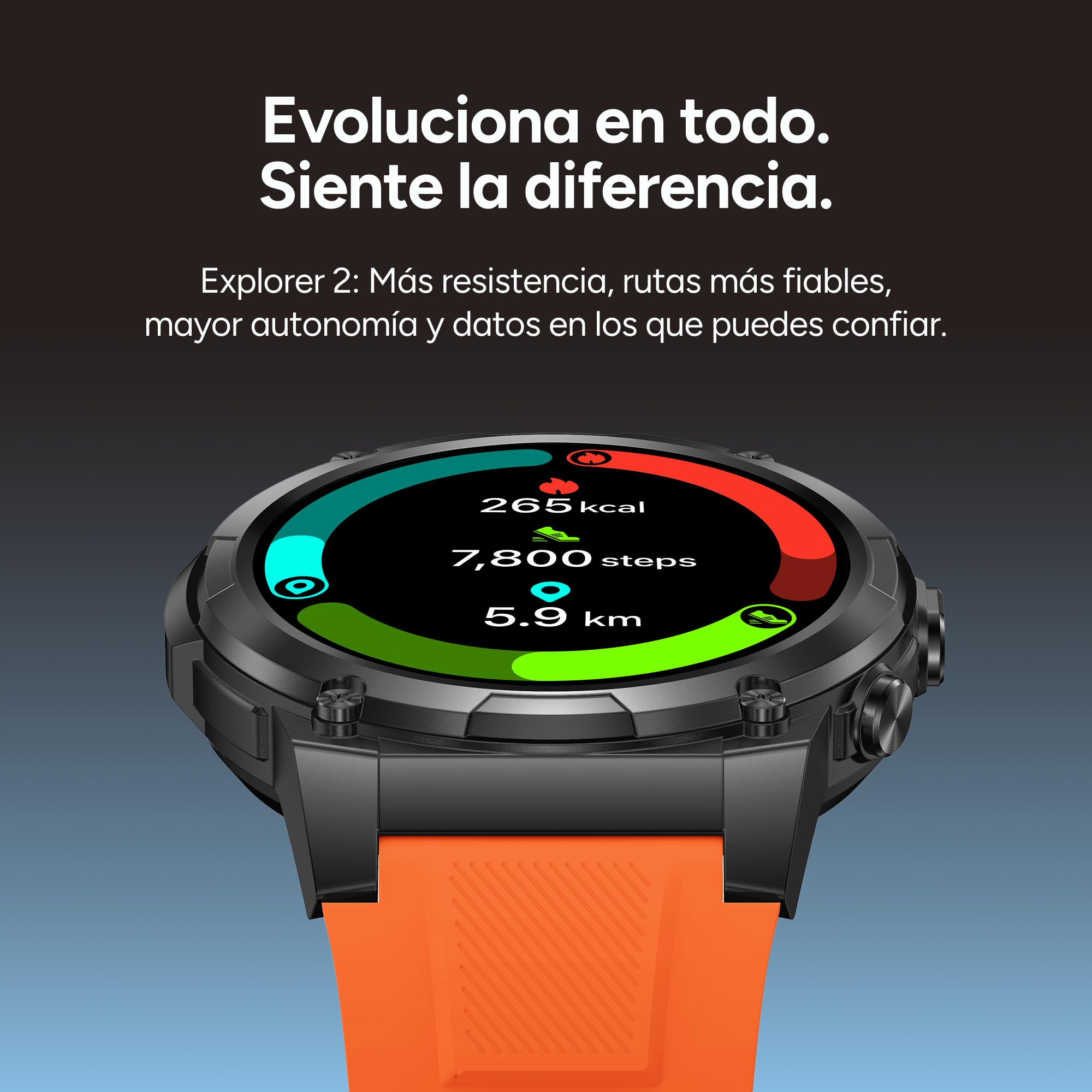 KSIX Explorer 2 Smartwatch Deportivo GPS Dual-Band para Running y Ciclismo, Reloj Outdoor montaña con altímetro barómetro brújula para Senderismo, Trekking, natación 5 ATM, Llamadas, pulsómetro