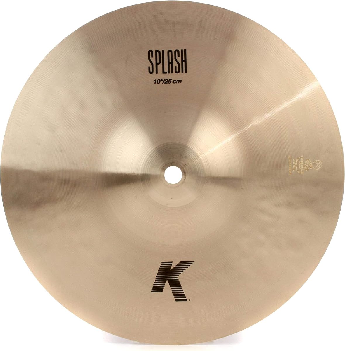 Zildjian K0858 10" K Splash Cymbal | Quick bright accents, fast decay, dark undertones, classic hand-hammered feel, punchy fills and effects