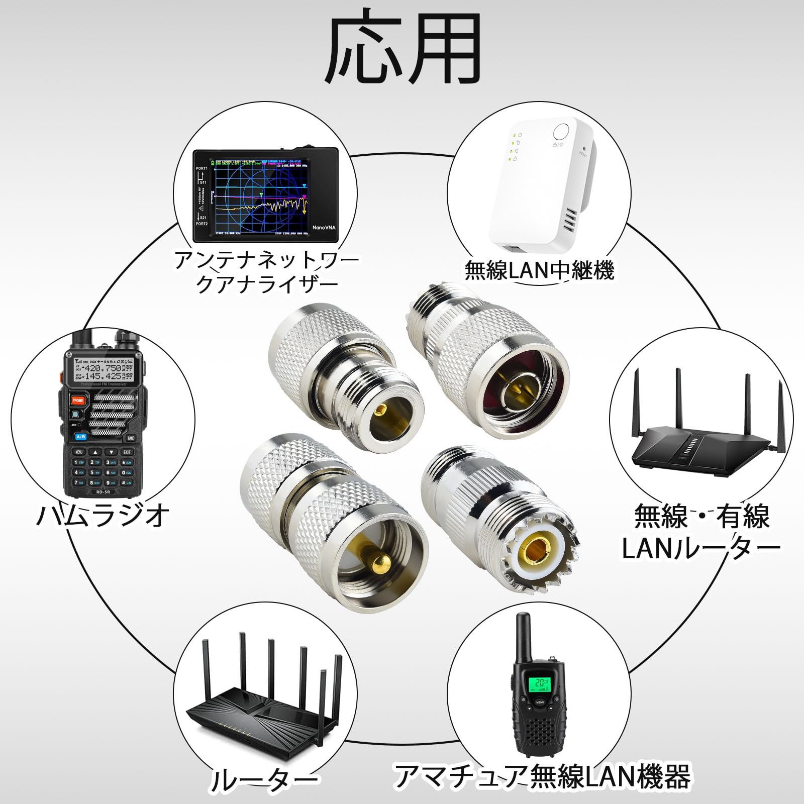 M型オスプラグ 同軸コネクタ　メスコネクタ　アンテナなどコネクター各種43個 Amazon.co.jp: leeyovk N型 M型 変換コネクタ キット Nオス