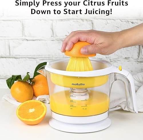 Miniatura 4 de Exprimidor de cítricos, exprimidor de naranja Exprimidor eléctrico de jugo de cítricos con control de pulpa ajustable, 32 onzas para naranjas,