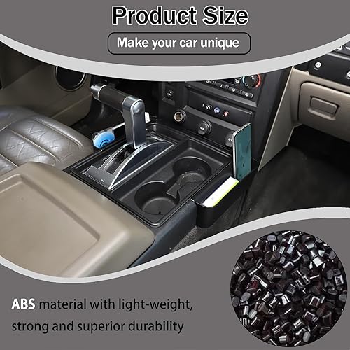 Miniatura 3 de Bandeja organizadora de palanca de cambios de consola central compatible con Hummer H2 2003-2007, caja de almacenamiento lateral de control central,