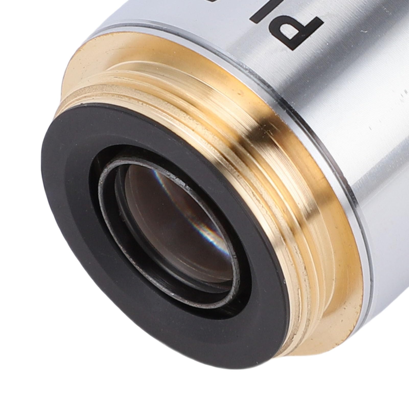 KIMISS Microscopio Objetivo Lente Alta Resolución 4X Aumento de Campo Plano Microscopio Biológico Lente para Investigación Educativa Interfaz de 20,2 Mm RMS