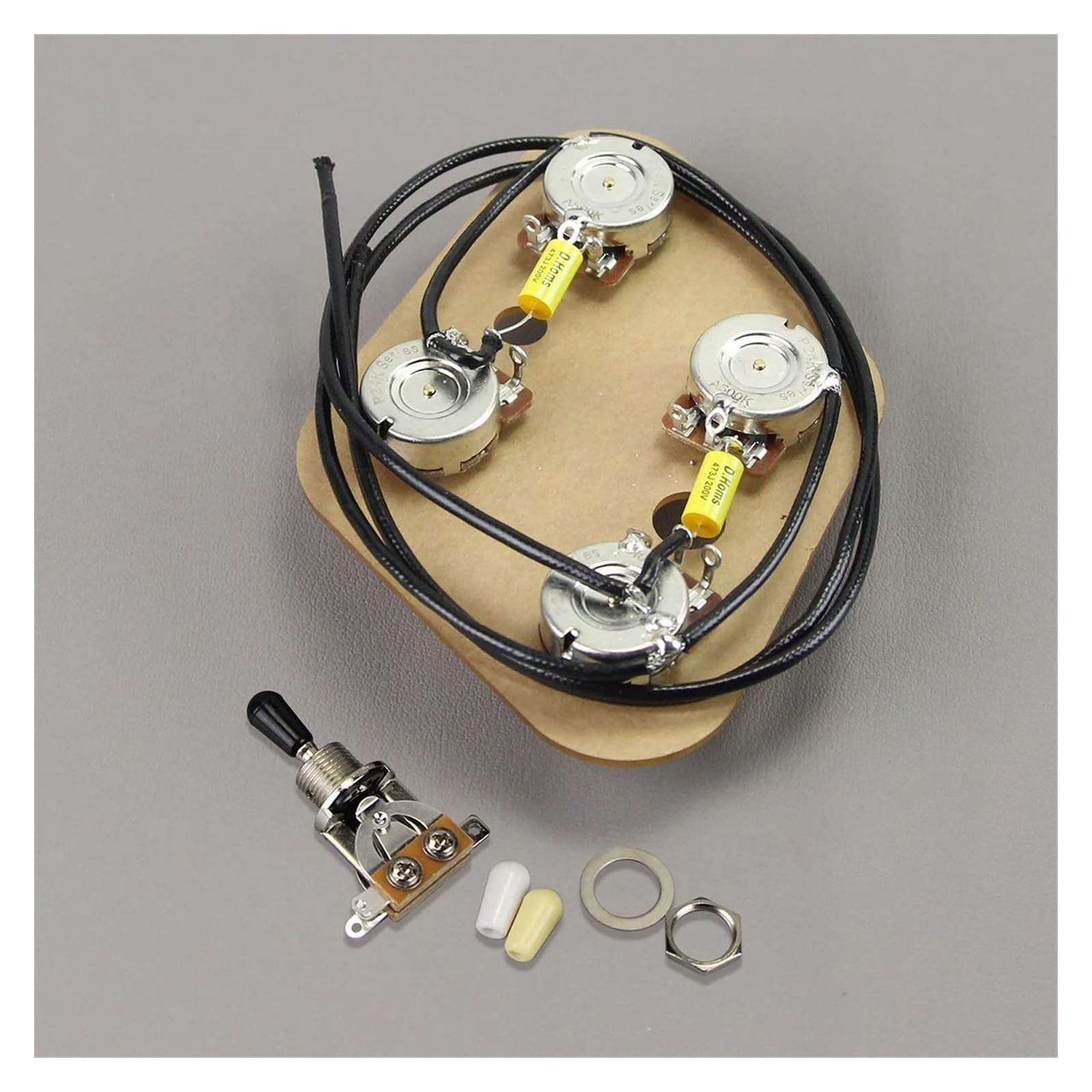 Kit De Harnais Pré Câblé 2T2V 500K Trois Vitesses Pour Guitares Électriques