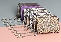 Vista 47 de FurArt - Cartera para tarjetas de crédito, soporte para tarjetas con cremallera para hombres y mujeres, bloqueo RFID, cartera con llavero