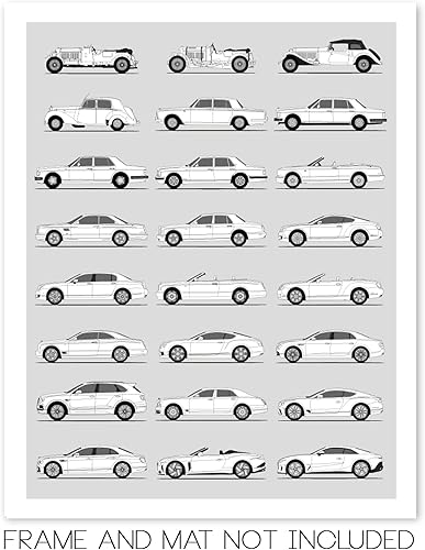 Miniatura 81 de Handmade Poster compatible with Chevy Print Wall Art Handmade Decor of the Best of Chevy Generations History Evolution 8x10" (Unframed) Satin Print
