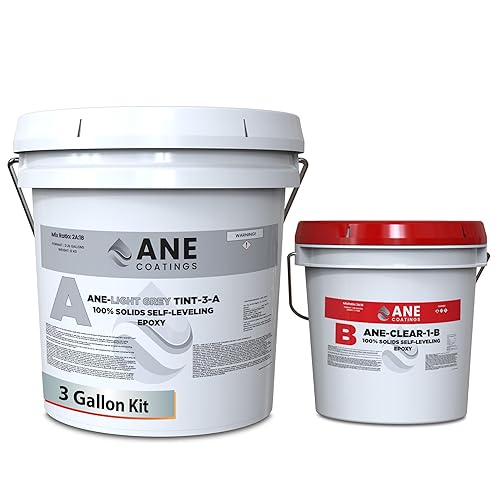 Kit de resina epoxi autonivelante  El kit de epoxi para suelos de garaje ANE se extiende sin problemas. Resina epoxi transparente duradera de grado