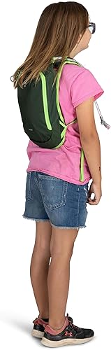 Miniatura 12 de Osprey Moki 3L Mochila de ciclismo para niños con depósito hidráulico, toldo verde