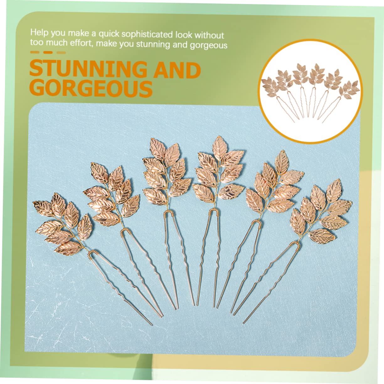 FRCOLOR Stück Blattstecklinge Hochzeit Haarschmuck Für Bräute Blatt Haarnadel Goldene Haarnadel Hochzeitskopfschmuck Für Die Braut Hochzeit Stirnbänder Für Frauen Haarschmuck Für
