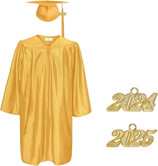 Happy Secret Preschool and Kindergarten Graduation Cap and Gown with Tassel 2024 2025 Year Charm