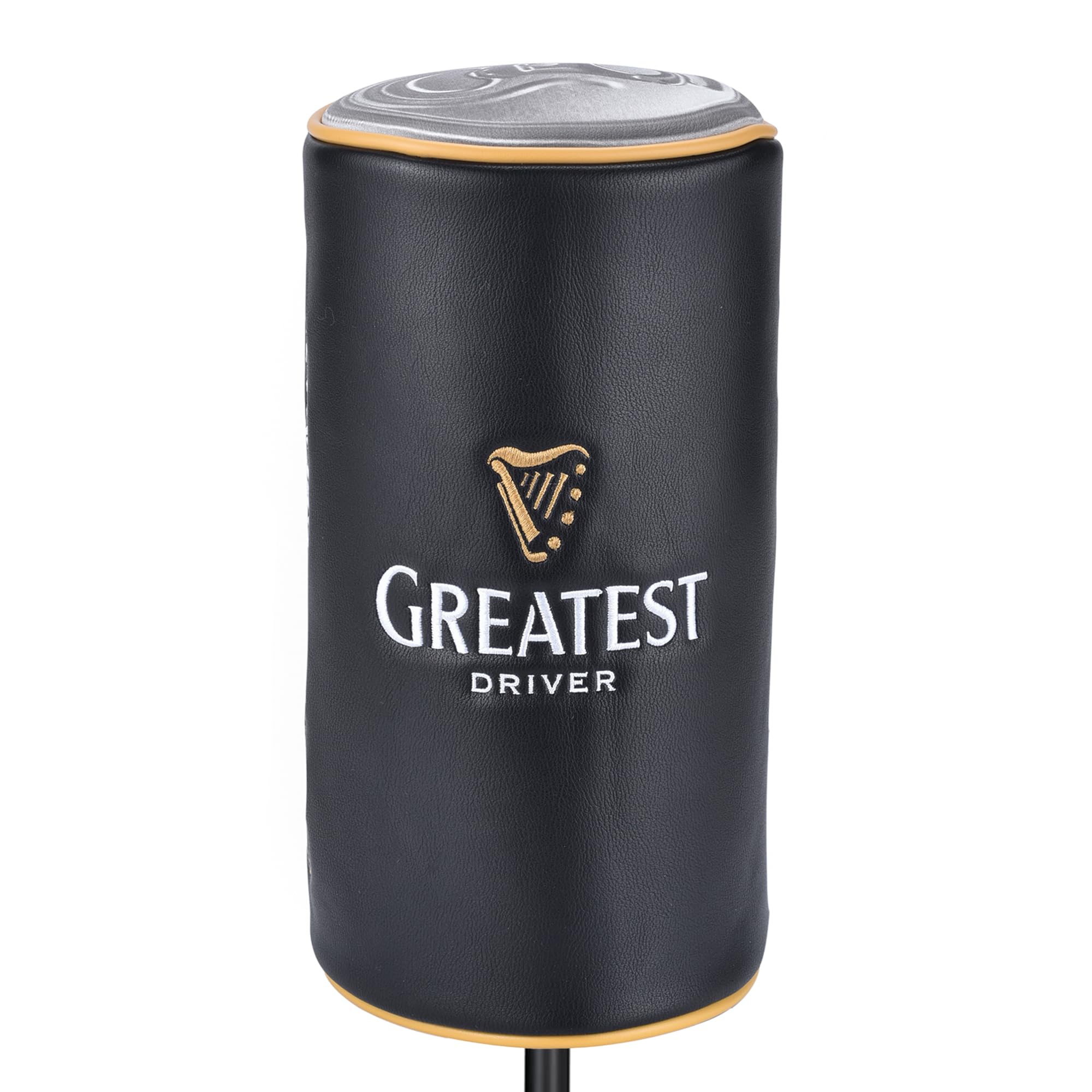 Shanker Golf Driver Headcover - Beer Can Shaped Funny Headcover - Tour Grade PU Leather Golf Club Cover with Embroidered Finish