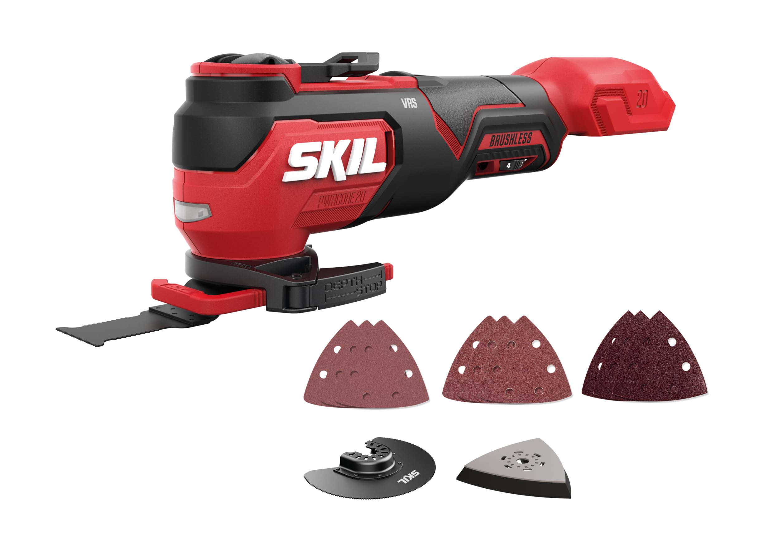SKIL 20V multiherramienta 3622CA sin cepillo incl. accesorios (sin batería)