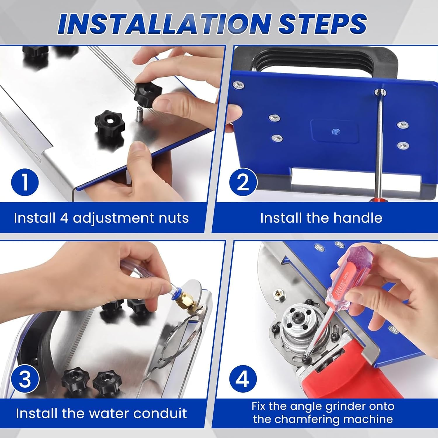 45 Degree Tile Chamfering Tool with Angle Grinder Stand, Suitable for 100 Type Angle-Grinders - Image 3