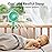 GUSGU Stroller Fan Clip on for Baby, Flexible Tripod & Rechargeable Battery, Small Personal Fan, Mini Portable Fan for Travel, Handheld, Car (Green)