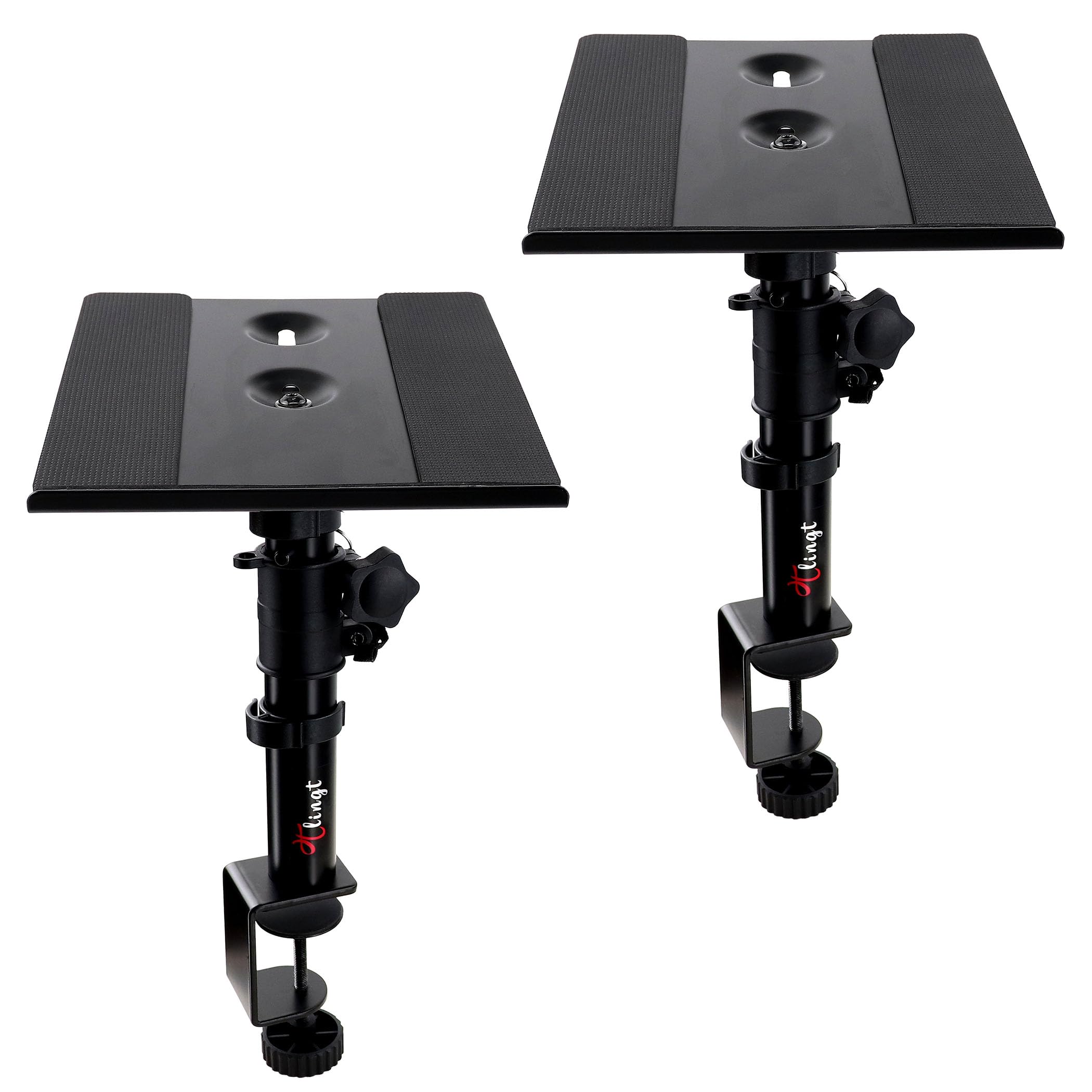Supporti Da Tavolo Per Monitor Studio – Altezza E Inclinazione Regolabili (36-46 Cm, 0-15°), Morsetto A C, Carico 15 Kg/pz, Per Altoparlanti E Casse