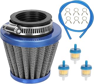 35mm 1.4 Inch Air Filter for SSR 110 125 Taotao DB24 DB14 GK110 Baja DR70 Redcat 110 RPS Kazuma Falcon 90cc Thumpstar Kymco Icebear Sunl Peace Off Road ATV Quad Scooter Pit Dirt Bike Blue