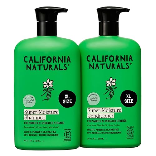 Miniatura 12 de California Naturals - Juego de shampoo y acondicionador para cabello seco y dañado, cuidado capilar para mujeres y hombres, natural, vegano, sin