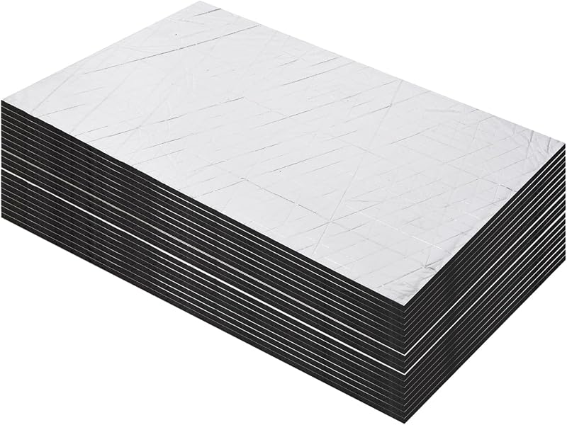 Manta de isolamento térmico e acústico automotivo ALLWIN 5 mm com espuma PE e alumínio – 15 folhas