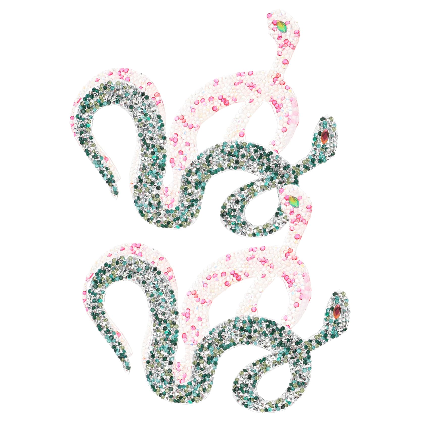 HOODANCOS 20 Pz patch di strass serpente vestiti di paillettes finiture in tessuto serpente toppe per giubbotti toppe per maglioni arredamento a forma di serpente per borsa