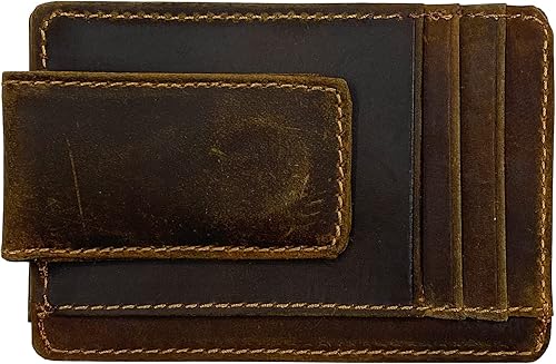 Miniatura 49 de Hopsooken, broche para dinero, cartera con bolsillo frontal, cartera minimalista, para hombre