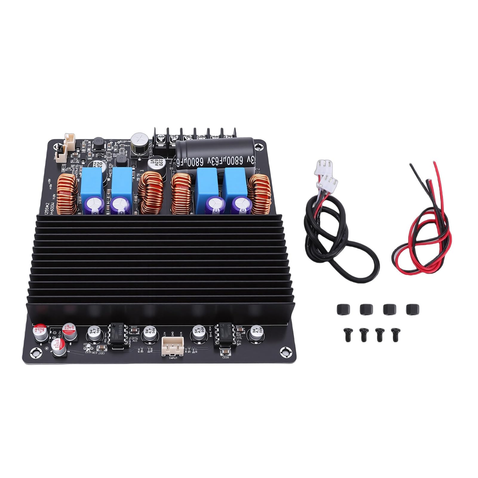 Aramox Scheda Amplificatore TPA3255 Scheda Amplificatore Digitale in Lega di Alluminio 600W Plus 600W 85mR MOSFET Bassa Potenza in Standby per Utenti di Monitor da Studio Home Theater
