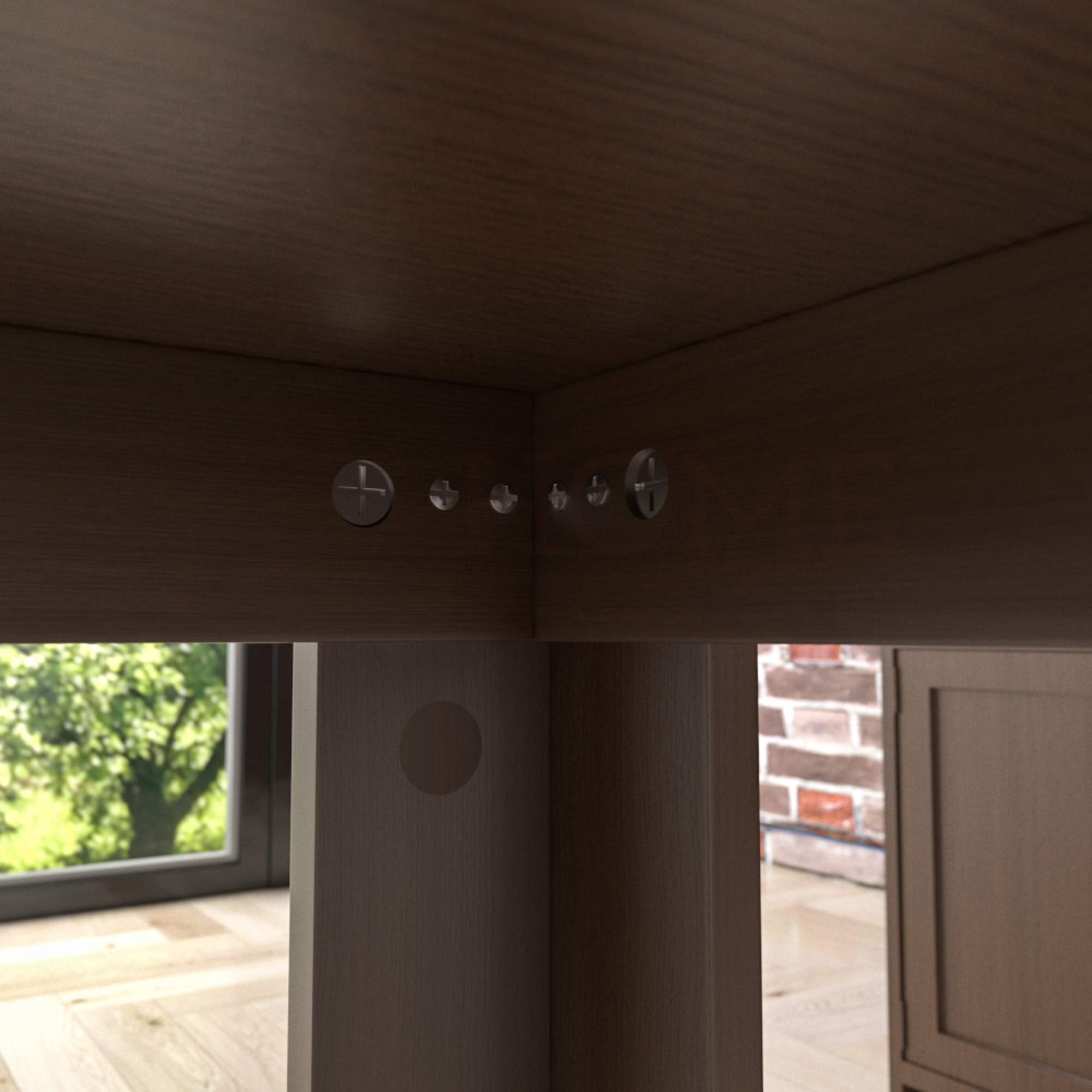 Vida Designs Medina Tavolo da Pranzo a 4 Posti, in Legno MDF, Rettangolare, Moderno, per Cucina e Sala da Pranzo, Colore: Noce