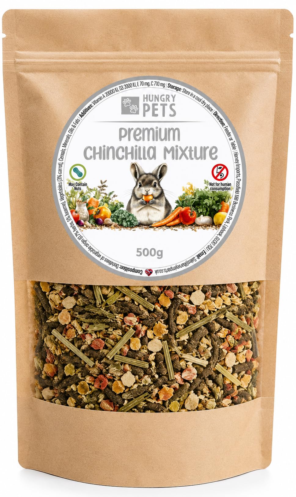 Premium Chinchilla and Degu Food, 500g