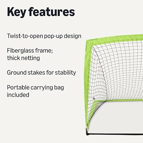 Miniatura 2 de Tienda Basics Red de portería de fútbol portátil desplegable para entrenamiento en el patio trasero