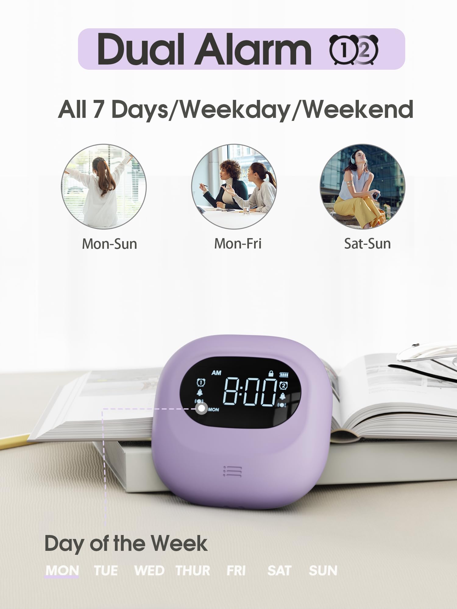 Roxicosly Vibrating Alarm Clock For Heavy Sleepers