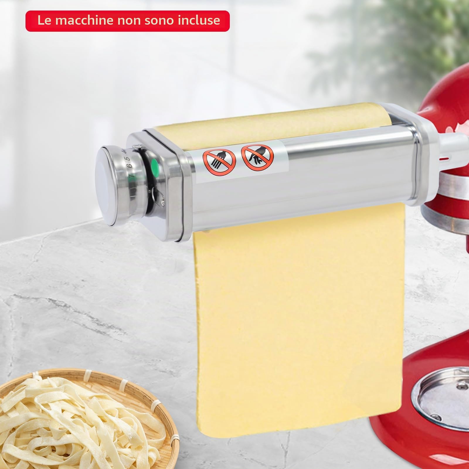 Accessorio per pasta in acciaio inossidabile, macchina per la pasta, accessorio per la cucina, rullo per pasta