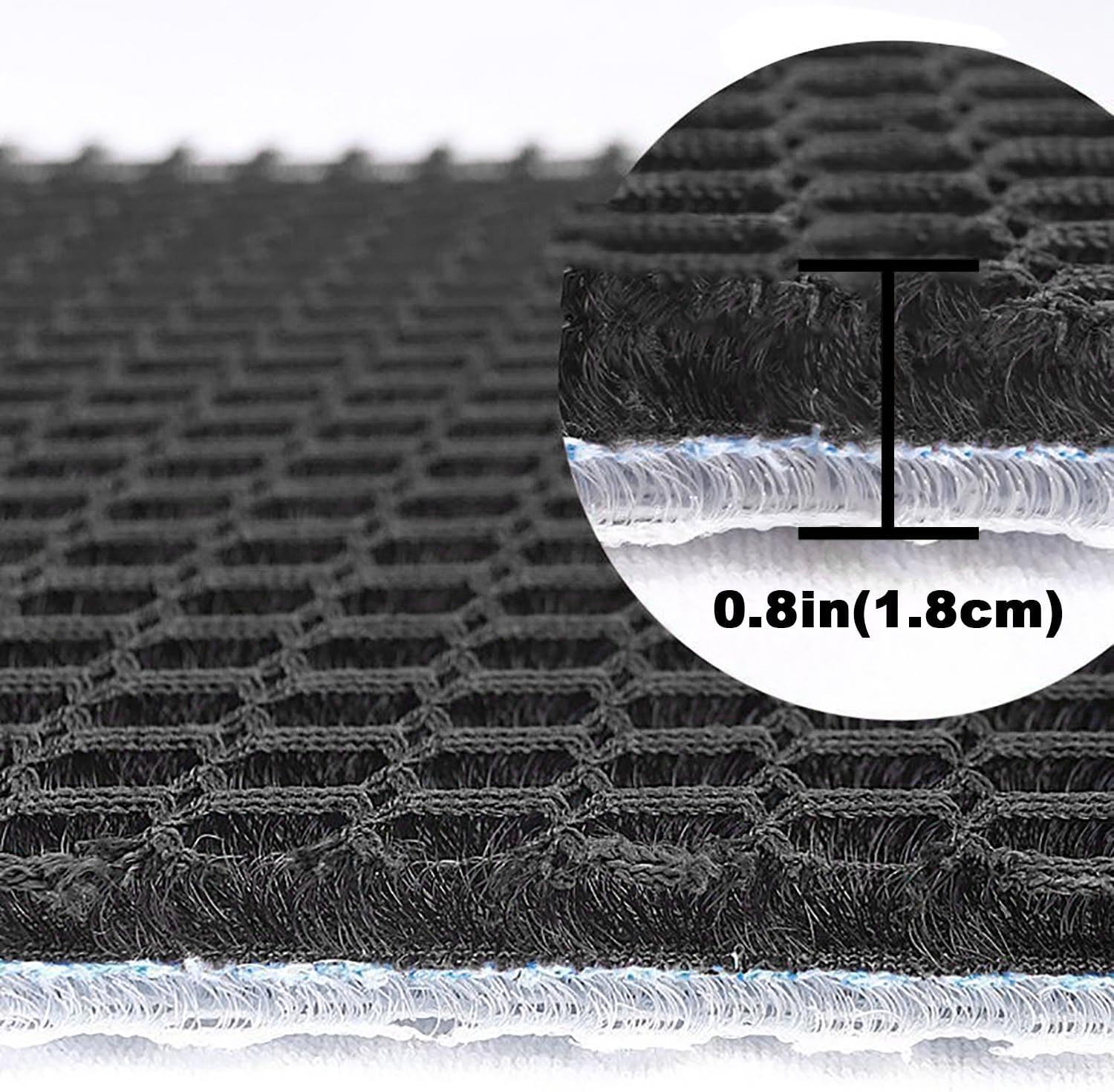 Cooling&Breathable 3D Air Mesh Car Seat Cushion for Summer, Universal Ventilated Comfortable Seat Pad, Suitable for Sedans,Vans,Pickup,Trucks,Suvs (Black-1PcsBackCushion+1PcsSeatPad)