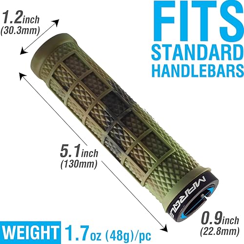 Miniatura 4 de Marque Grapple - mangos para manubrio de bicicleta de montaña, anillo de bloqueo único, manillar de bicicleta de montaña y BMX con agarre