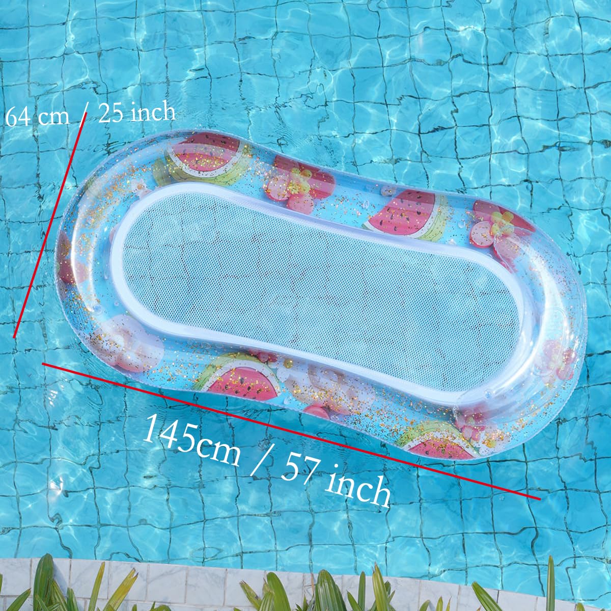 Flotadores de piscina, flotador inflable para piscina, tamaño adulto, 56 x 28 pulgadas, hamaca de agua, balsas flotantes para piscina, fiesta flotante para verano, playa al aire libre
