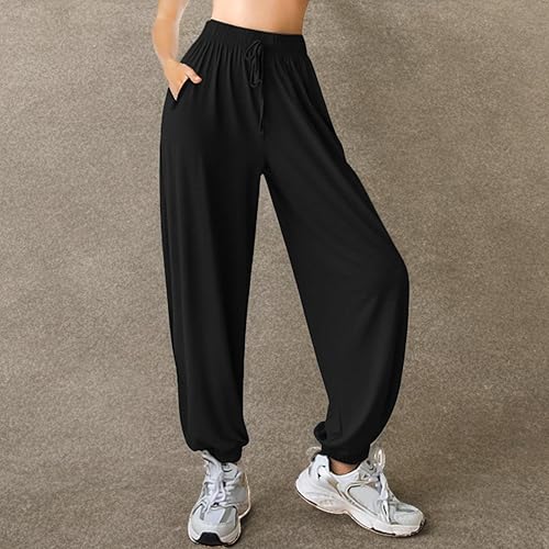 Miniatura 7 de ASIMOON Pantalones deportivos de yoga para mujer con bolsillos, ligeros, holgados, casuales, cómodos, elásticos, para correr, entrenar, descansar