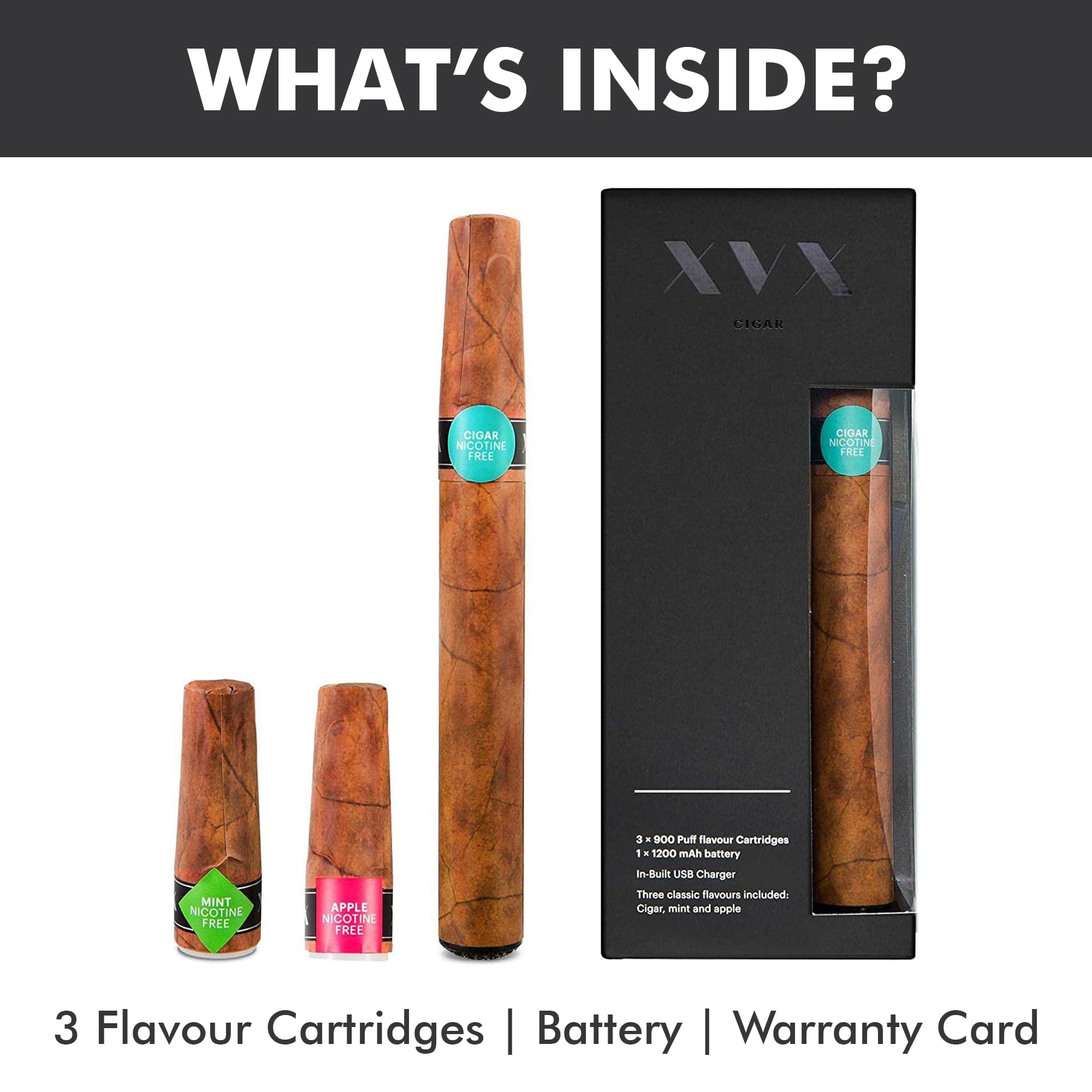 elfbar nachfüll pod läuft aus XVX CIGAR - Cigarettes électroniques - Rechargeable e Cigar - cartouches de  saveur préremplies - Pomme - Menthe - Cigare - 900 bouffées par cartouche