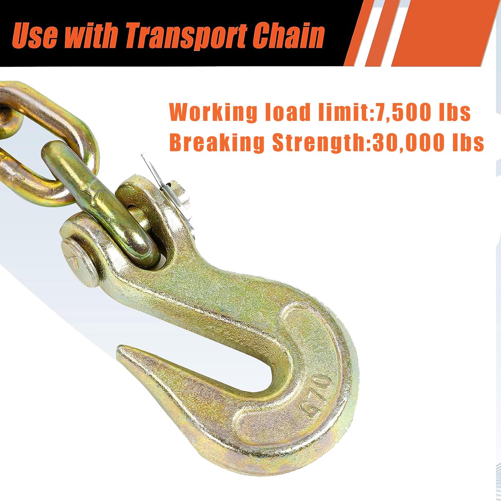 3/8 Clevis Hook 2-Pack Grade 70 Clevis Grab Hooks - 3/8